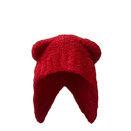 MOLERFO Bear Ears Hat Womens Winter Hats Aviator Hat Teen Girls Trendy Stuff Cute Stuff for Teen Girls Teen Girl Gifts