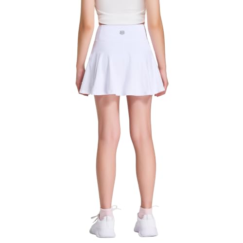 Image of FitsT4 Sports Girl's Golf Skirt Adjustable Waist Active Tennis Skort UPF50+