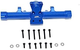 GPM RC Cars 14 PC Set Upgrades Aluminum Rear Gear Box for 1/24 4WD SCX24 Deadbolt（AXI90081）& Jeep Wrangler Jlu CRC（AXI00002） (Blue)