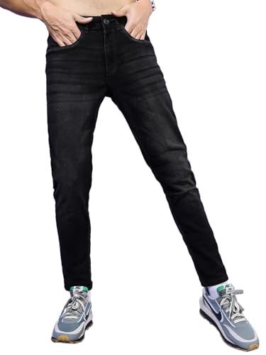Image of Highlander Mens Tapered Fit Denim Jeans for Man|Regular Length|Mid-Rise|Stretchable Fabric for Comfort fit| Jeans for Man | Men Jeans