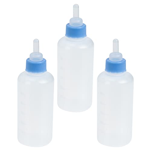 ifundom 3Pcs Cat Feeding Bottles for Kittens and Puppies Food Grade Safe Milk Bottles for Newborn Pets Lightweight Portable Design for Easy Nursing and Feeding