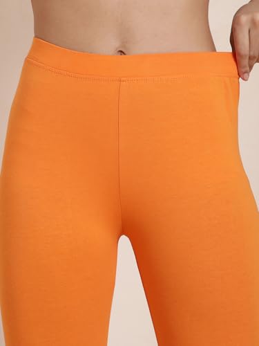 Image of TWIN BIRDS Super Stretchable Cotton Elasthane Fabric Ankle Length Leggings for Women