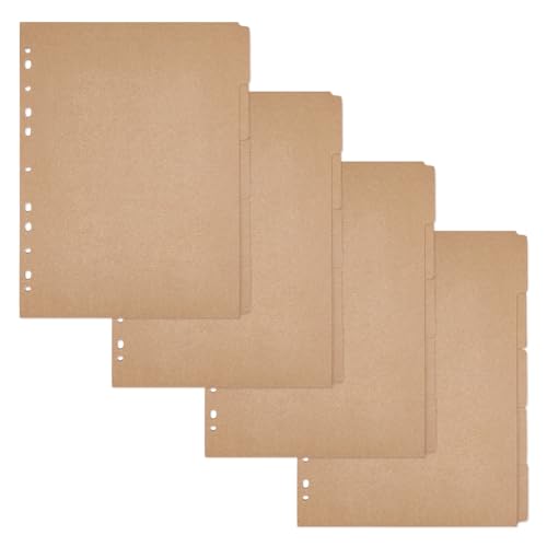 Intercalaires kraft 4 trous haute résistance pour classement bureau rigoureux