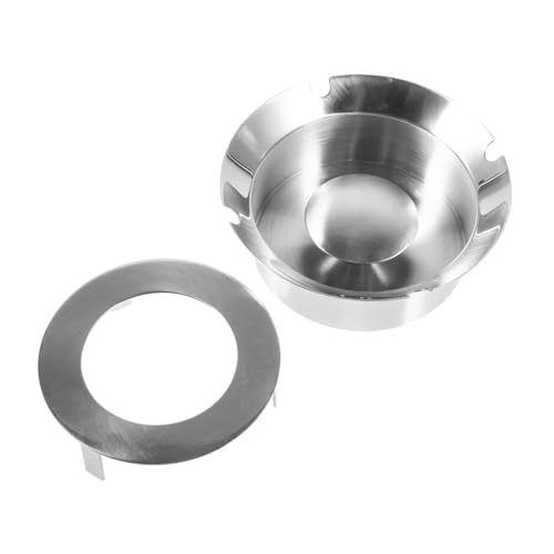 RORPOIR Cenicero De Acero Inoxidable Estilo Nórdico Vintage para Escritorio Decorativo para Exteriores o Interiores Cenicero para Eliminar Humo