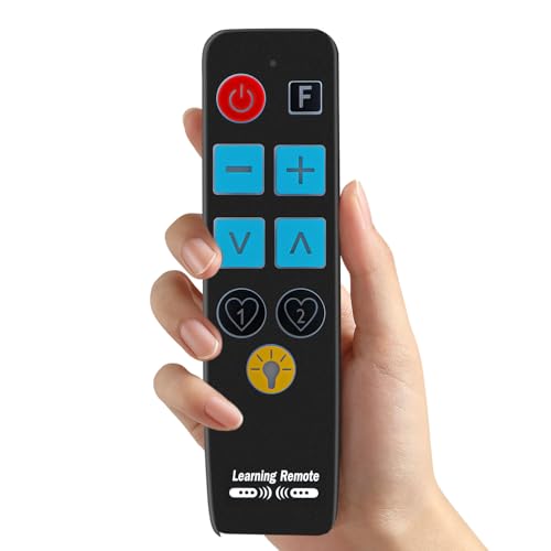 UNOCAR - Mando a distancia universal para TV con botón grande para personas mayores con teclas que brillan en la oscuridad, fácil de usar, control remoto de botón grande para personas con discapacidad