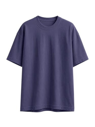 Image of Veirdo 100% Pure Cotton Oversized Baggy Fit Half Sleeve Solid Core Round Neck Multicolor T-Shirt Combo for Men & Boys (Pack of 4)