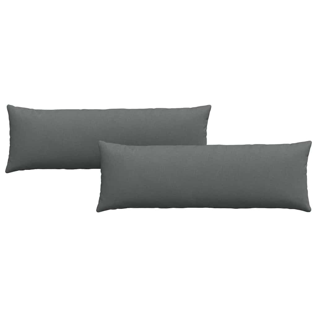 Juego de 2 cojines para sofá, color gris oscuro, 120 x 40 cm, para interior
