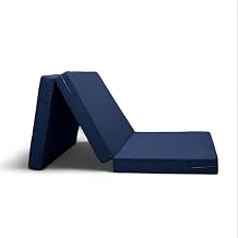 3.9 inches (10 cm) Thick Tri-Fold High Resilience Profile Single Mattress, 220 N, NV Color, Single Mattress, Trifolding, Folding, Made in Japan, Sale, Compact, Firm, Lower Back Pain, Body Pressure