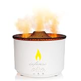 InFanso Flammen-Diffusor, Luftbefeuchter, Ultraschall, Vulkan, Aromatherapie, Diffusor für ätherische Öle, für Spa, Zuhause, Büro, Yoga, ohne Wasser