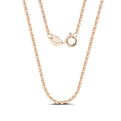 Collier à breloques pour femmes et chaîne Rolo 1,2 mm, cadeau idéal