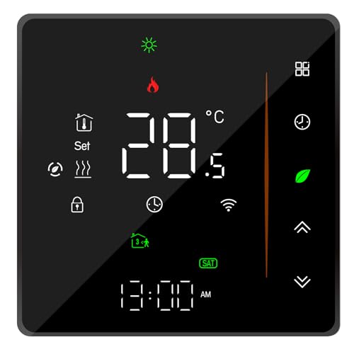 Wengart Termostato WiFi BHT006, CA 230V 3A, para Sistema de Calentamiento de Agua, aplicación eWelink de 2,4 GHz, Compatible con Alexa Echo/Google Home