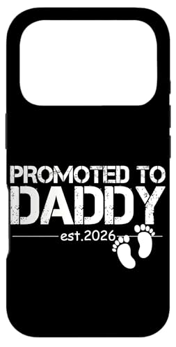 Promoted to Dad Est 2026 New Dad 2026 Ԃ j̎q ̎q pp X}zP[X iPhone 17 Pro p