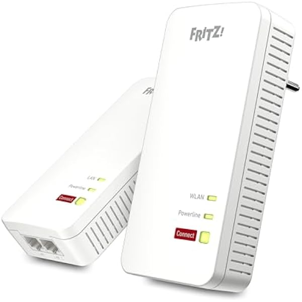 AVM FRITZ!Powerline 1240 AX WLAN Set Edition International, zestaw przedłużaczy do sieci elektrycznej do 1.200 Mbit/s, wbudowane Wi-Fi do 600 Mbit/s, siatka, punkt dostępu, interfejs w języku włoskim