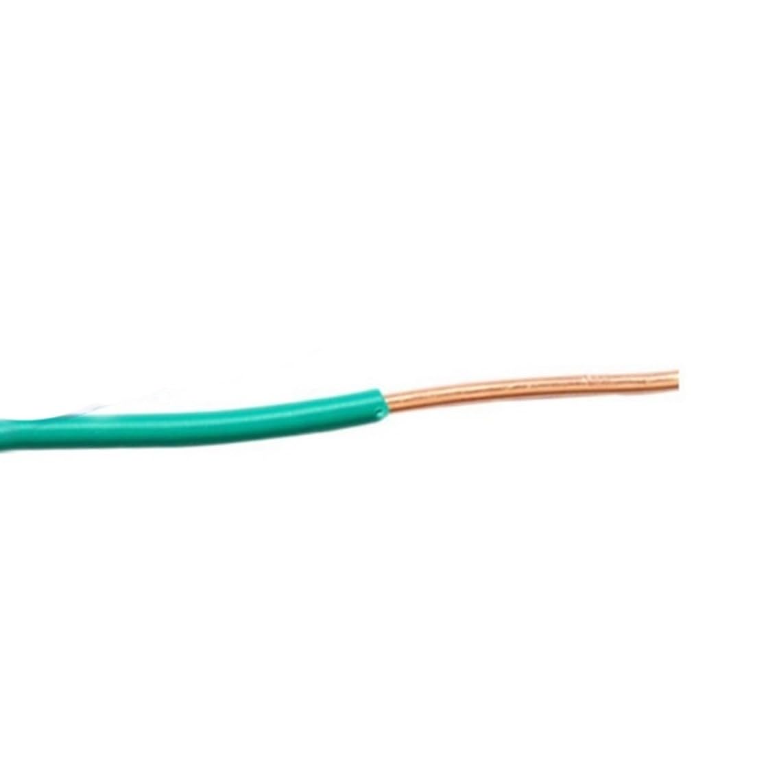 Cable Flexible Insulated Electric Wire 30AWG 10AWG 0.06mm 6mm Square Electronic Cable, Copper Single Strand Single Core Hard Line Extension Connector(Color:Green,Size:10AWG 6mm2)