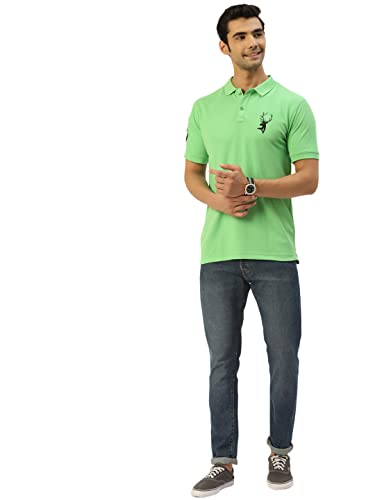 Image of CHKOKKO Men's Cotton Regular Fit Half Sleeves Polo T-Shirt