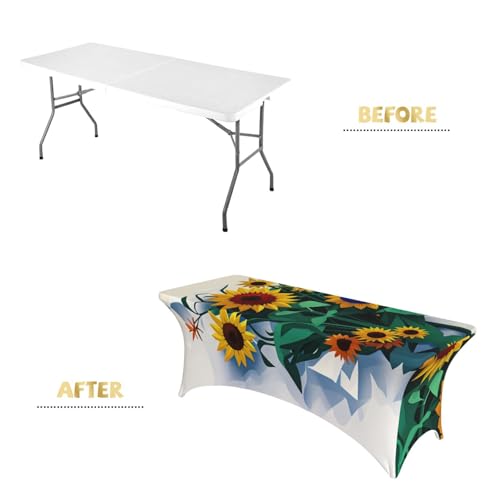 Nappe rectangulaire extensible protège table pour grands repas sans tache