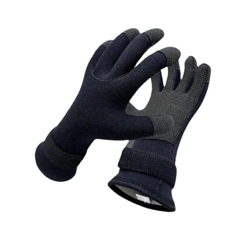 Yiju Diving Gloves Water Gloves Portable Anti Slip Wetsuit Glove Five Finger for Kayaking Spearfishing Fishing Skiing Snorkeling, XXL