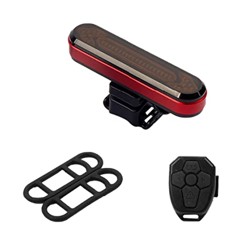 Luz trasera para bicicleta, luz trasera para bicicleta, control remoto inalámbrico, luz LED para señal de de bicicleta, luz LED blanca para señal de de bicicleta de montaña, luz trasera para