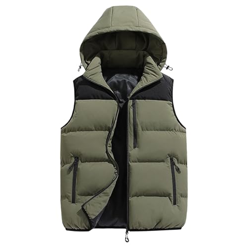 Chaleco acolchado para hombre contra el frío y viento invernal