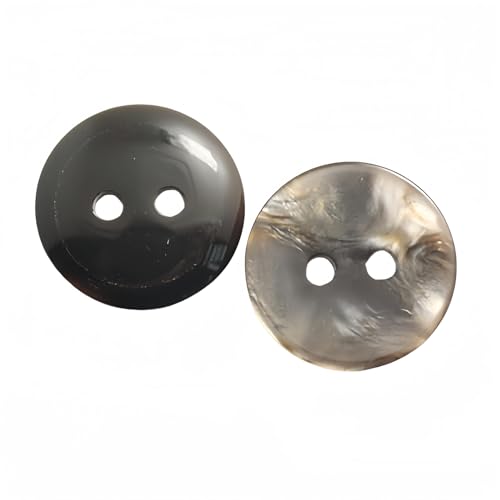 20PCS Resin Round Buttons Craft Sewing Snaps 2 Holes Handmade DIY Accessories (Coffee, 15mm)