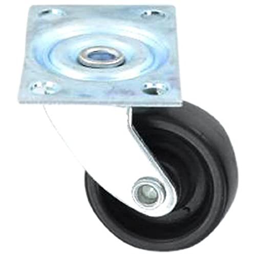 Merriway® BH01003 Single Wheel Castors, Plate Fix, 40 mm (1.1/2 inch) - Pack of 4