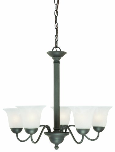 Thomas Lighting SL881163 Riva Collection 5 Light Chandelier, Painted Bronze