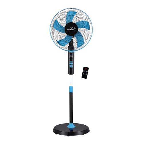 V Guard Esfera Pedestal Fan (5 blade) with Remote Control, In-bui...