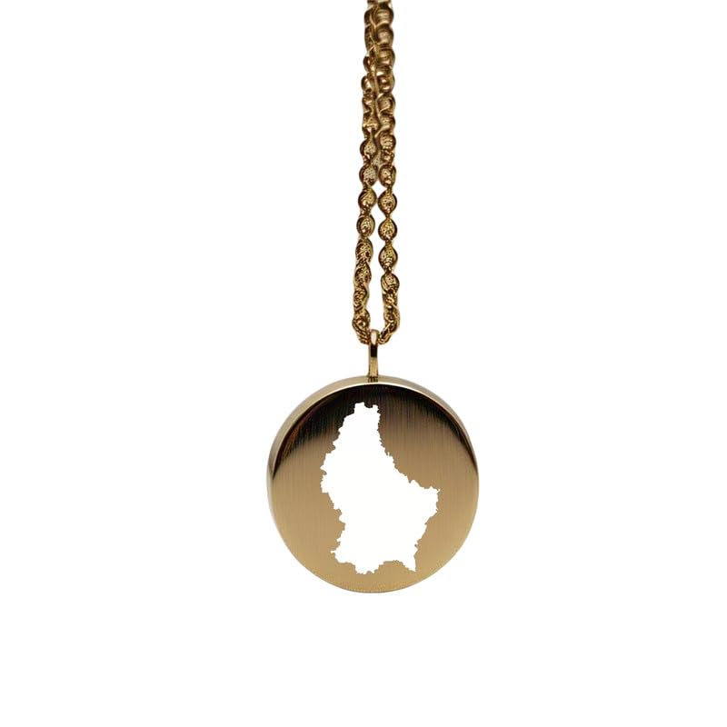 Pendentif carte du Luxembourg bijou de voyage délicat pour globe-trotter
