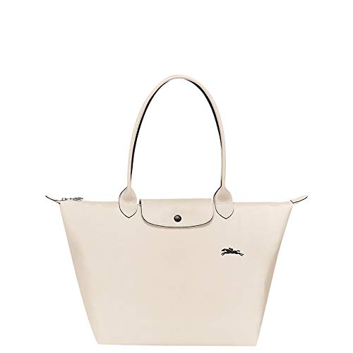 Longchamp 'Large 'Le Pliage Club' Nylon Tote Shoulder Bag, Chalk