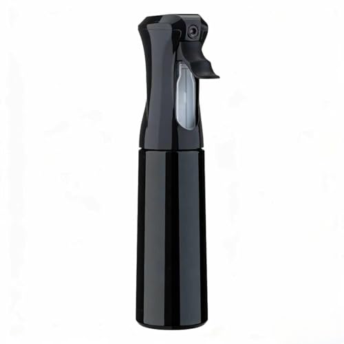 ZHIYE Hair Spray Bottle, Continuous Water Mister Bottle Empty, Aerosol Fine Mist Curly for Taming in Morning, Hairstyling, Plants, Pets, Cleaning-5.4oz/160ml (Black)