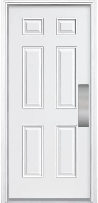 Plaque de poussée haut de gamme en nickel satiné 3x12 pour sublimer vos entrées
