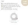 TELETIES - Tiny Spiral Hair Coils - For Kids & Super Thin Hair - Mini Phone Cord Ponytail Holder for Braid Ends - Strong Grip, No Rip, Water Resistant, No Crease - Tiny 5 pack - Coconut White