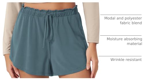 Image of ODODOS Modal Soft Lounge Shorts for Women Drawstring High Waist Casual Sleepwear Lightweight Cozy Pajama Bottom