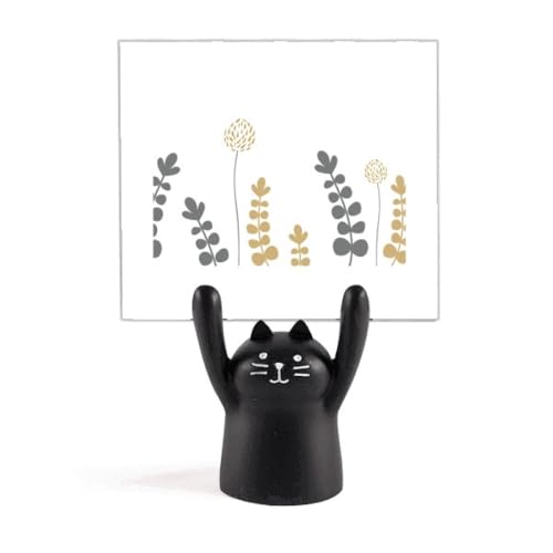 Support de mémo pissenlit dessin animé chat noir pour décoration intérieure