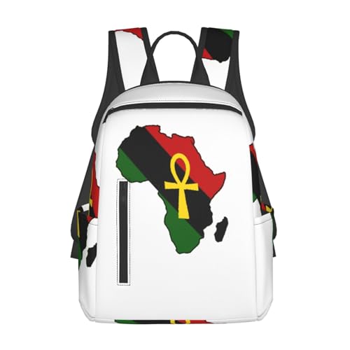 Ankh African Colored Africa Backpack Lightweight Casual Travel Daypack Mini Classic Basic Backpack For Women Men