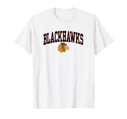 Chicago Blackhawks Arch Over White Officially Licensed T-Shirt