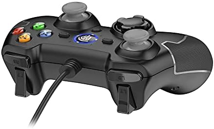 EasySMX Wired Gaming Controller,PC Game Controller Joystick with Dual-Vibration Turbo and Trigger Buttons for Windows PC/ PS3/ Android TV Box/ Tesla / Vista / Steam