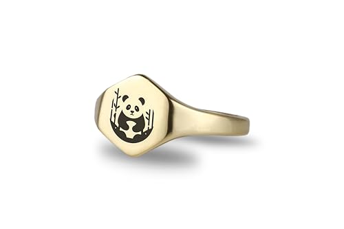 Bague panda personnalisée le bijou mignon contre l'anxiété