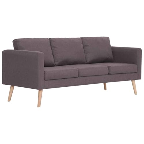KATERYY 3-Sitzer-Sofa Stoff Taupe Möbel Wohnzimmer – Bild 4