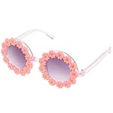 SUPVOX Gafas de Sol Infantiles Niñas Diseño de Girasol, Protección Uv, Color Rosa, Tamaño Pequeño, Accesorio Adecuado para Fiestas y Fotografía Divertida