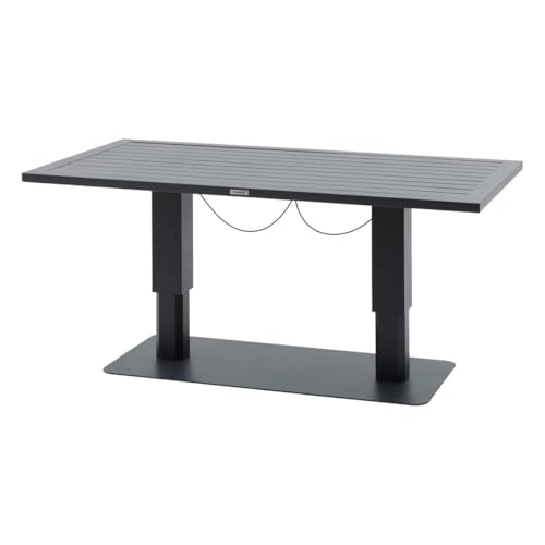 Hespéride - Table de Jardin relevable rectangulaire salimia Graphite 150 x 80 x 69cm en Aluminium
