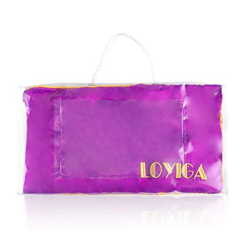 Loyiga Microwave Heating Pad,Weighted Neck Pillow With Clay Granules，Multipurpose Heating Pads For Pain Relief Cramps, Muscle Ache, Joints, Neck Shoulder, Reusable Heating Wrap Microwavable(Purple) #TOP7
