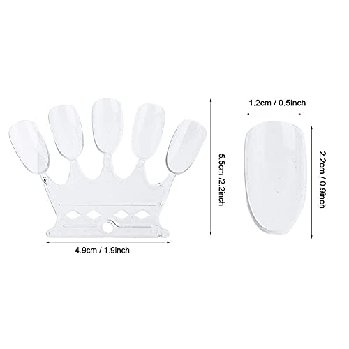 50 Piezas Palitos Transparentes para Práctica de Uñas miniatura 2