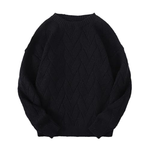 Men's Business Round Neck Sweater Casual Versatile Long-Sleeved Sweaters Top