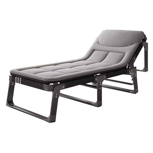 Lit de camp robuste réglable en 4 positions avec matelas de tente LWX