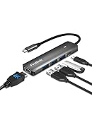 Hub USB C, 5 en 1 Adaptateur Type C avec HDMI 4K, 1 USB 3.0, 2 USB 2.0, 100W PD Port de Recharge, Splitter USB C en Aluminium pour Macbook Pro Air ChromeBook Pixel et Autres appareils de Type-C
