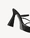 NEWBELLA Women's Platform High Heel Sandals - Fashionable Summer Sandals with Comfortable Cushion, Cone Heel Open Toe Dressy Shoes for Women, Black 9