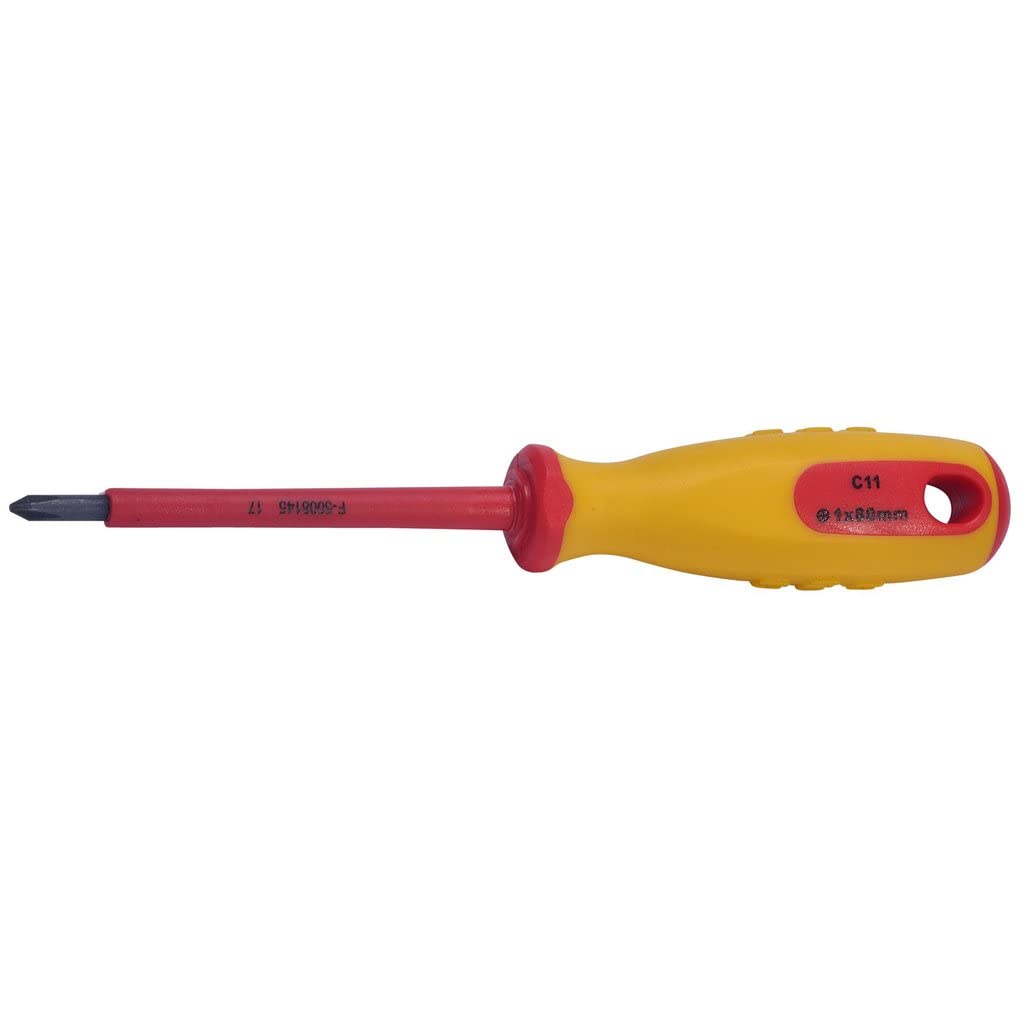 Tournevis cruciforme VDE PH1 SW STAHL pour éviter les chocs électriques et glissements