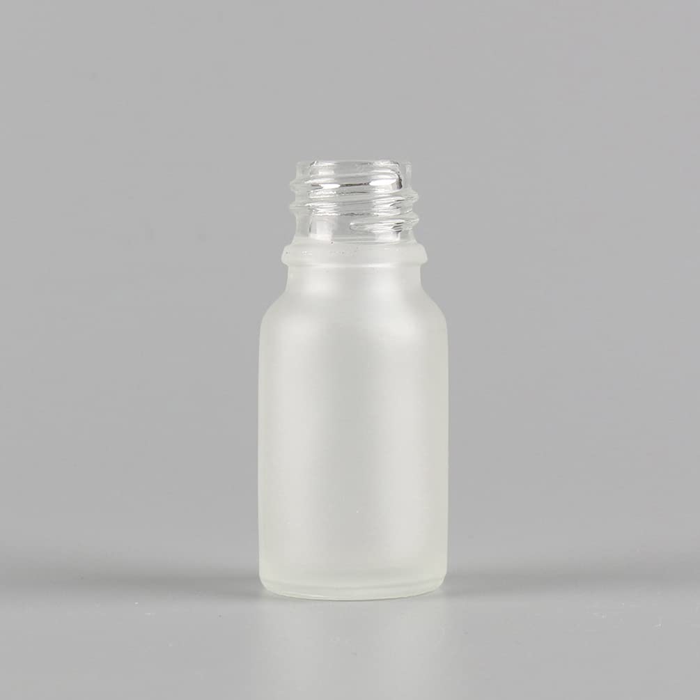 24 Pièces 10ml Flacons en Verre Transparent Mat avec Pipettes, 10 ml Bouteilles Compte-gouttes en Verre Vides avec Bouchon à Vis Argent Pour Les Huiles Essentielles Aromathérapie