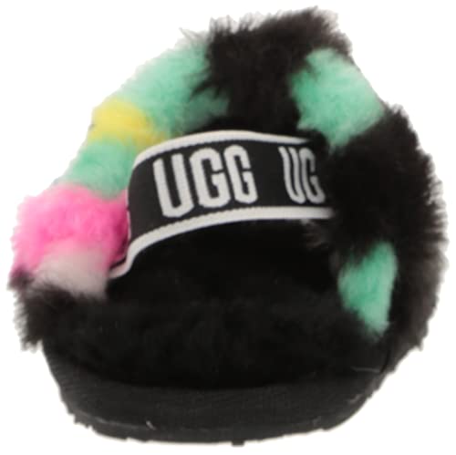 Ugg Baby Girls I Fluff Yeah Slide Checks Slipper, Black Multi, 0-1 Infant #TOP2